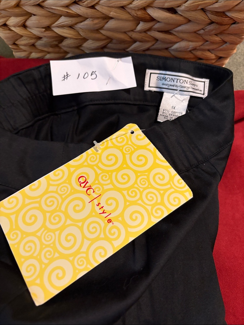 Simonton QVC Women's Black Straight-Leg Pants NWT - Picture 6 of 6